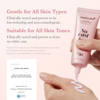 Sunscreen No Cast Just Glow Collagen | SPF 50 Broad Spectrum Face Sunscreen | Lightweight, Non-Sticky, Hydrating Formula | Peptide, Cica for Soothing & Glow | Korean Skincare