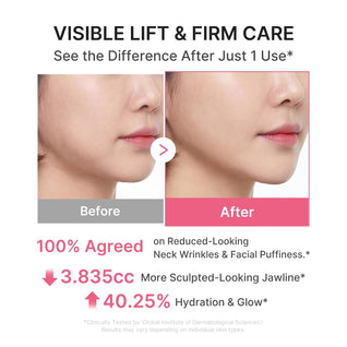 PDRN Collagen Neck Cream with Built-In Gua Sha | Firming & Lifting | 5% Volufiline | 3.17 oz