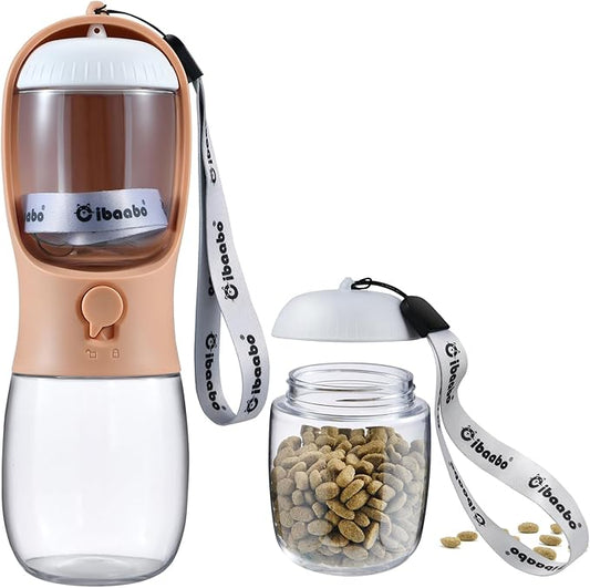 Dog Water Bottle Portable Travel Bottle with Bowl