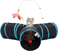 Cat Tunnel for Indoor Cats  Collapsible 3 Way Cat Toy