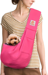 Small Dog Sling Carrier Puppy Sling with Front Pocket