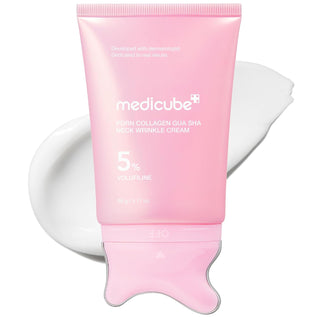 PDRN Collagen Neck Cream with Built-In Gua Sha | Firming & Lifting | 5% Volufiline | 3.17 oz