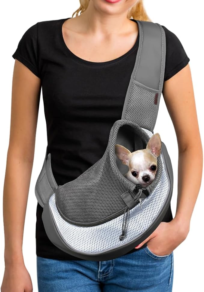 Pet Sling Carrier Crossbody Cat & Small Dog Carrier