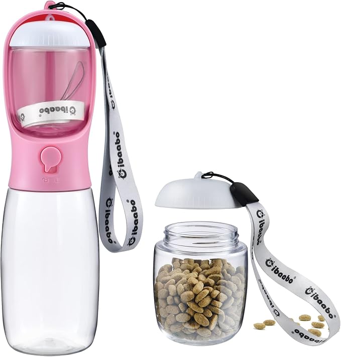 Dog Water Bottle Portable Travel Bottle with Bowl