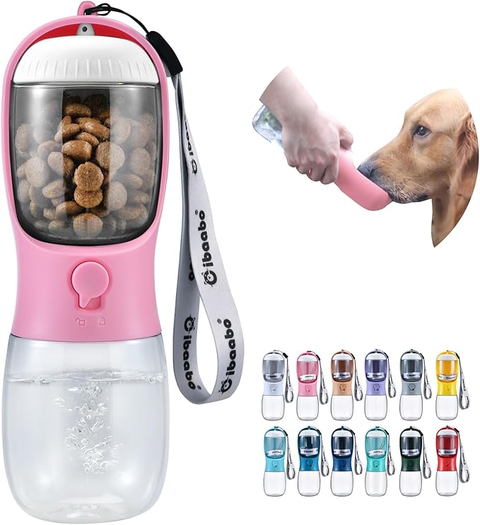 Dog Water Bottle Portable Travel Bottle with Bowl