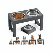 Elevated Dog Bowls Adjustable Raised Dog Bowl Stand