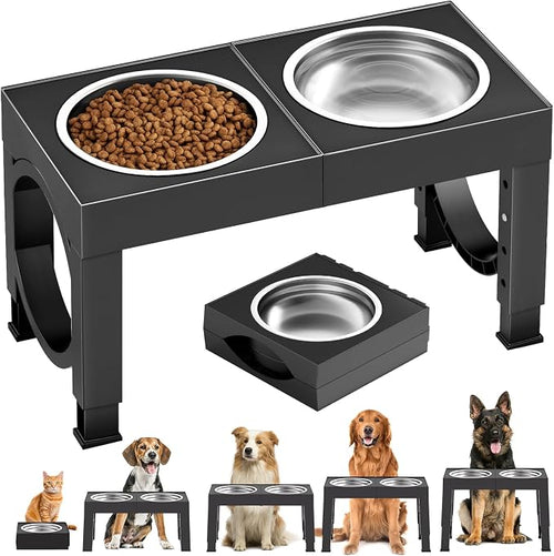 Elevated Dog Bowls Adjustable Raised Dog Bowl Stand