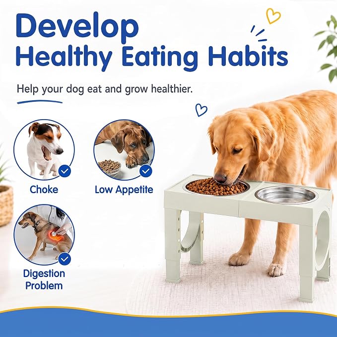 Elevated Dog Bowls Adjustable Raised Dog Bowl Stand