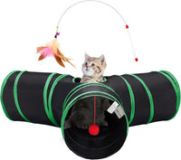 Cat Tunnel for Indoor Cats  Collapsible 3 Way Cat Toy