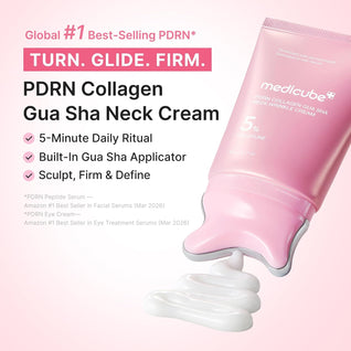 PDRN Collagen Neck Cream with Built-In Gua Sha | Firming & Lifting | 5% Volufiline | 3.17 oz