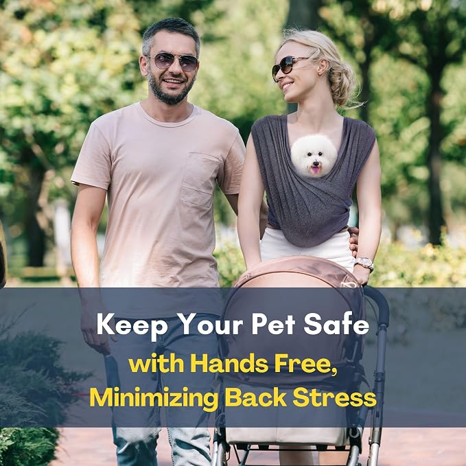 Dog Sling Carrier  Hands Free Small Dog Carrier Sling