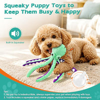 Squeaky Dog Toys Octopus Plush Dog Toy for Puppies