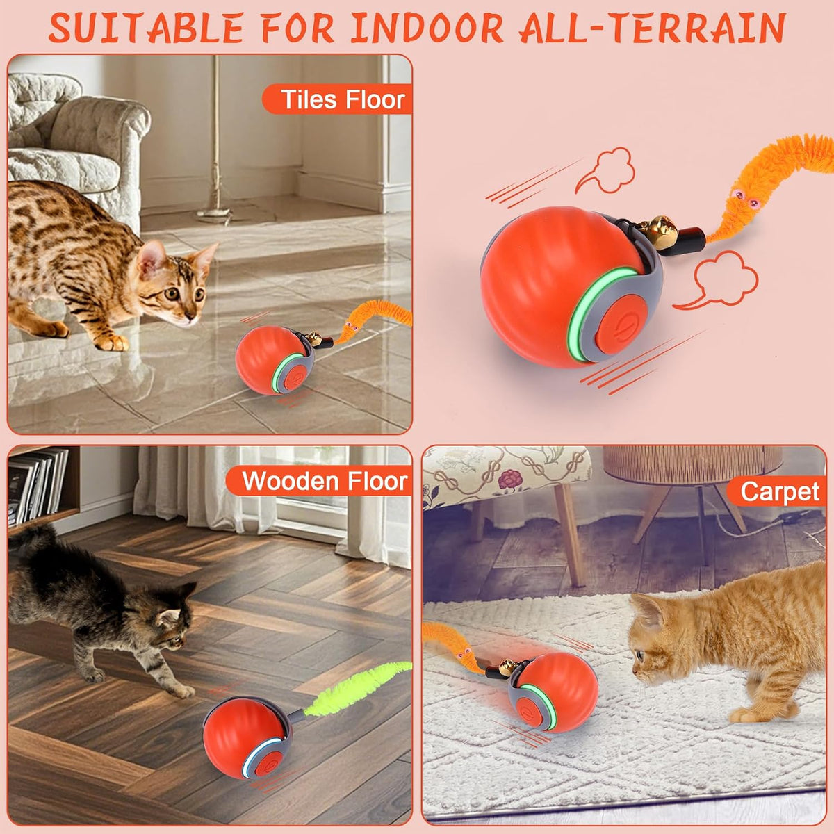 Interactive Cat Toy Ball – Automatic Moving Cat Toy