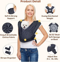 Dog Sling Carrier  Hands Free Small Dog Carrier Sling