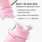PDRN Collagen Gua Sha Neck Wrinkle Cream - Firming, Contour Care | Built-In Gua Sha Massager with Volufiline 5% - for the Look of Fine Lines, Jawline, Neck, Décolleté, Korean Skincare, 3.17 Oz