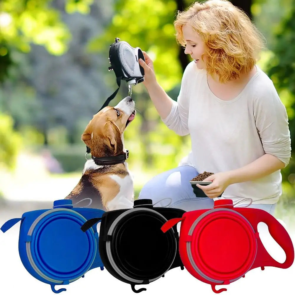Retractable Dog Leash with Water Bottle  Leash