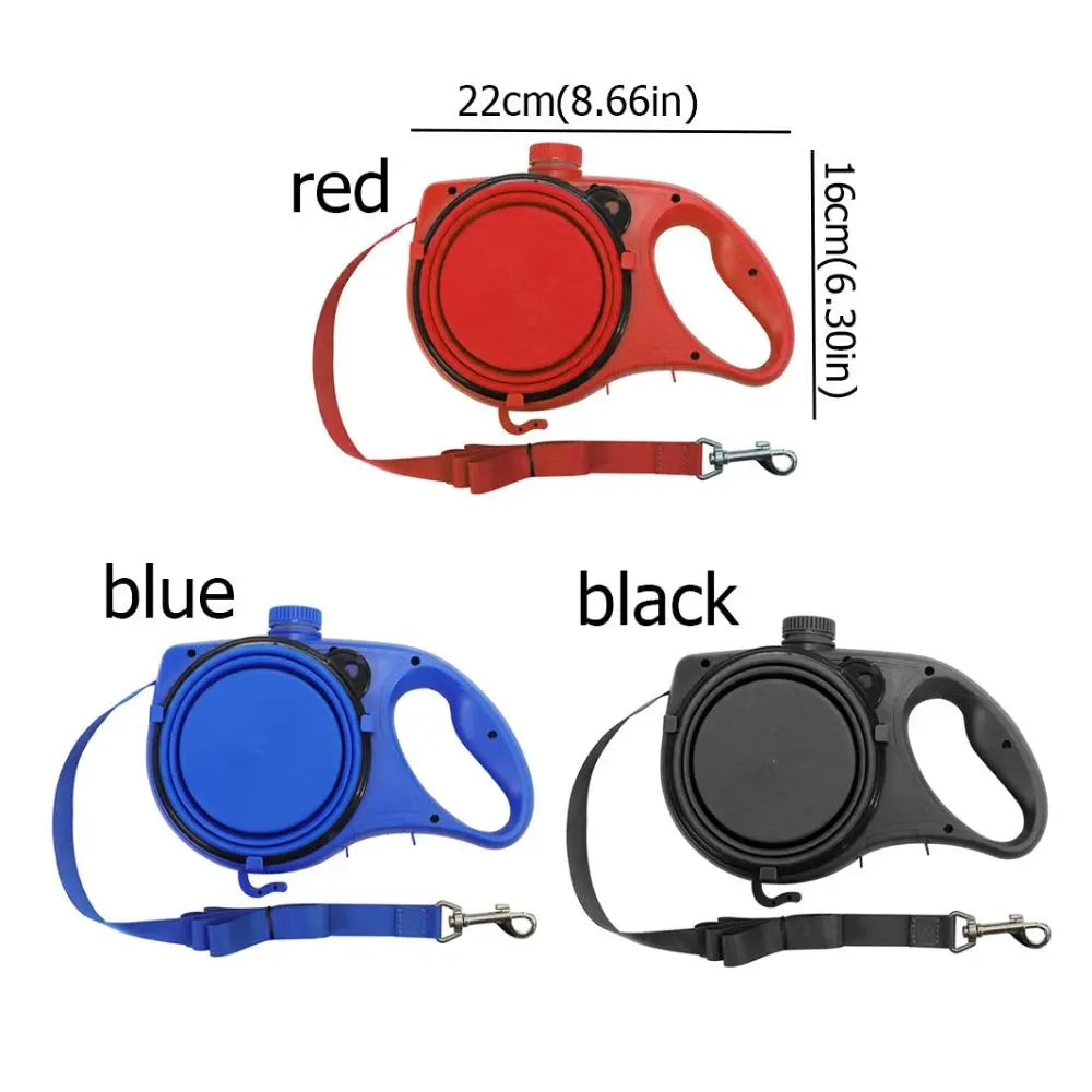 Retractable Dog Leash with Water Bottle  Leash