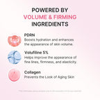 PDRN Collagen Gua Sha Neck Wrinkle Cream - Firming, Contour Care | Built-In Gua Sha Massager with Volufiline 5% - for the Look of Fine Lines, Jawline, Neck, Décolleté, Korean Skincare, 3.17 Oz