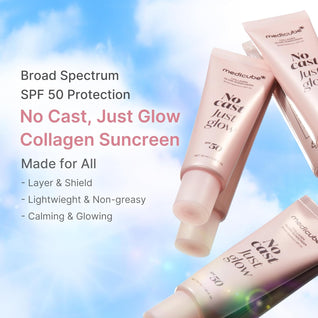 Sunscreen No Cast Just Glow Collagen | SPF 50 Broad Spectrum Face Sunscreen