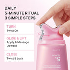 PDRN Collagen Gua Sha Neck Wrinkle Cream - Firming, Contour Care | Built-In Gua Sha Massager with Volufiline 5% - for the Look of Fine Lines, Jawline, Neck, Décolleté, Korean Skincare, 3.17 Oz